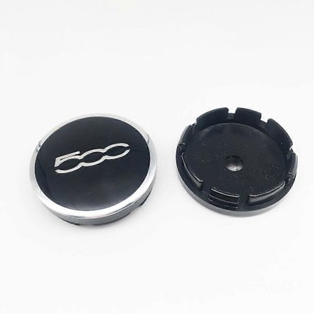 4 stk. 56 mm hjulnavkapselmerke emblemovertrekk kompatibel med Fiat 500 5cc logo bilhjulnavkapsler kompatibel med Fiat 124 125 125 500 695