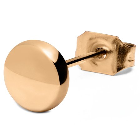 Różowo-złocisty kolczyk sztyft 6 mm dla mężczyzn - Wkręty