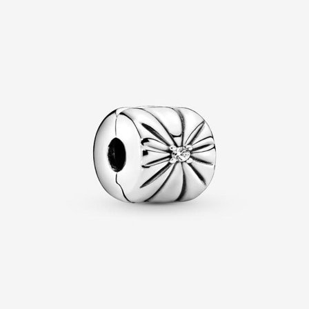 Pandora - Sparkling Sunburst Clip Charm - Sterlingsilver