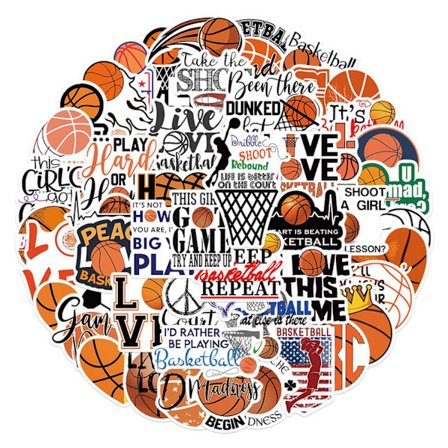 50x Klistermärken - Basket