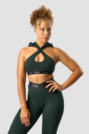 Ultimate Training Hoodie Sports Bra Deep Green