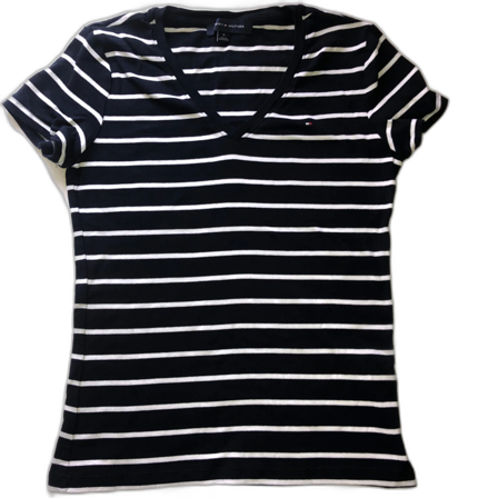 Navy-vitrandig t-shirt från Tommy Hilfiger