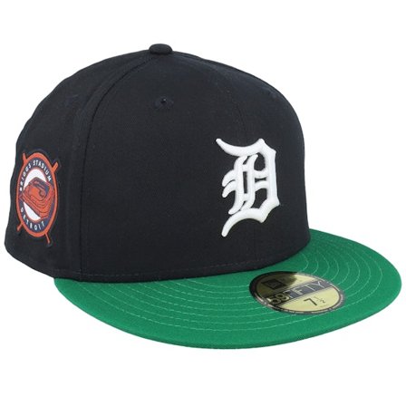 New Era - Negro fitted Gorra - Detroit Tigers Team Colour 59FIFTY Black/Green Fitted @ Hatstore