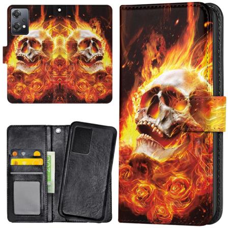 OnePlus Nord CE 2 Lite 5G - Lompakkokotelo/Kuoret Burning Skull