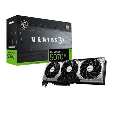 Grafikkort - MSI - GeForce RTX 5070 Ti 16G VENTUS 3X OC NVIDIA 16 GB GDDR7