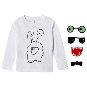 Stella McCartney Kids White Funny Face T-Shirt 3 years - Tops - 3 years - White - Junge