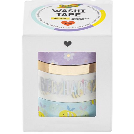Folia Washi-teip Bier 4-pakke