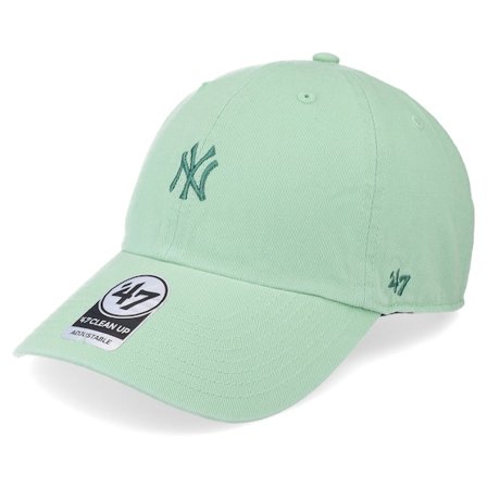 47 Brand - MLB Grøn unconstructed Kasket - New York Yankees MLB Base Runner Clean Up Hemlok Dad Cap @ Hatstore