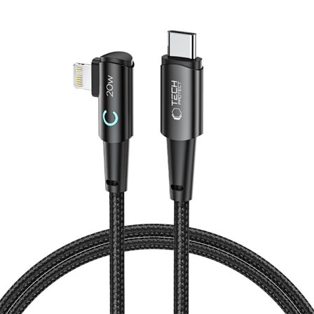 Tech-Protect 1 m 20W/3A PD Lightning - USB-C Kabel UltraBoost Grå