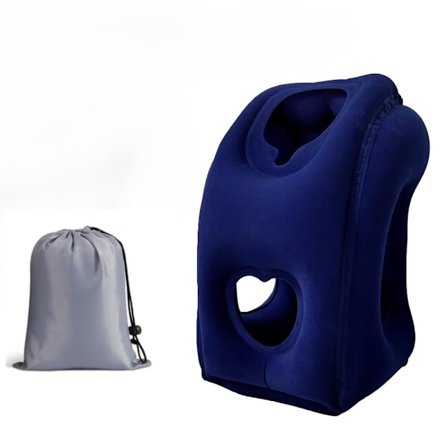 Travel Pillow Inflatable Neck Pillow Ergonomic Support for Airplane Train Office and Car_TF_TF