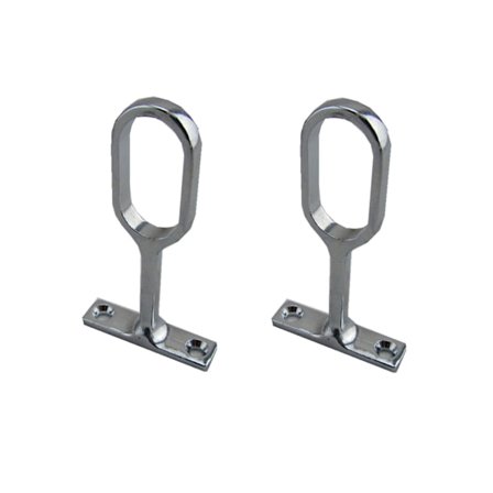 2 st Gardinstång Takfäste Zinklegering Garderobsrör Hängande Skena Flänsstånghållare Sockel Enkel Installation