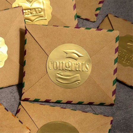 320 kpl Valmistumis Tarrat Kulta Kolikko Tarrat Kulta Painettu Valmistumis Hattu ja Diploma Sinetti Tarrat