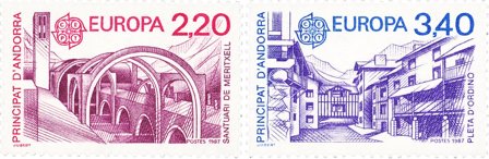 Fransk Andorra 1987 - YT 358/359 - Postfrisk