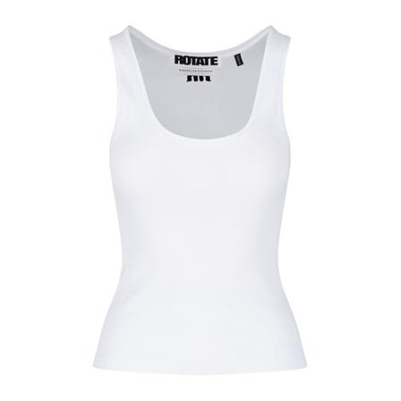 Rotate Birger Christensen, Sleeveless Tops Wit, Dames, Maat:L
