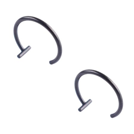 2-pack Fake Läpp Piercing utan Hål Fake Läppring - Svart