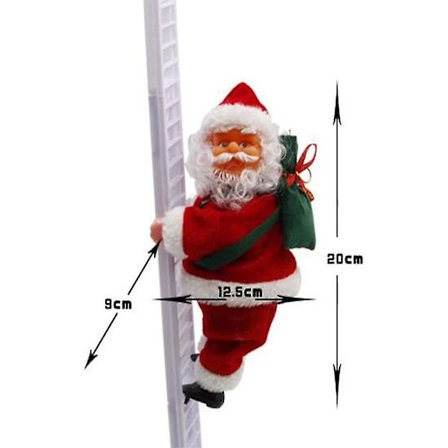 Elektrisk tomte på stege klättrande tomte på rep inomhus och utomhus elektrisk tomte klättrande tomte