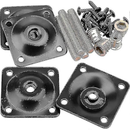 Benplatta för montering av möbelben, industriell styrka T-platta