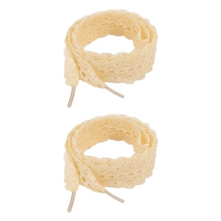 1 par smarte blondesnørebånd til kvinder, afslappede sneakers, flade snørebånd