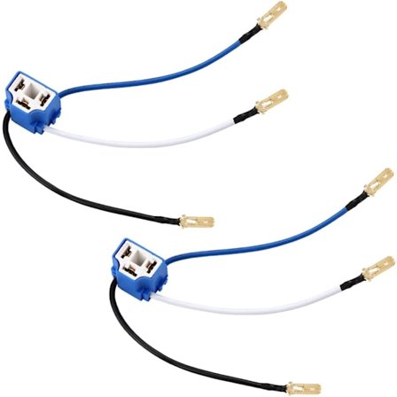 2 kpl keraamiset H4 kulma-pistorasiat H4 9003 HB2 johtosarja ajovalon liitin autoon, kuorma-autoon, veneeseen, merivalaisimeen, sumuvaloon