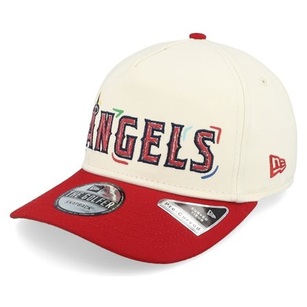 New Era - MLB - White - adjustable - Cap - Los Angeles Angels Team Scribble Chrome/Red A-frame Adjustable - Hatstore