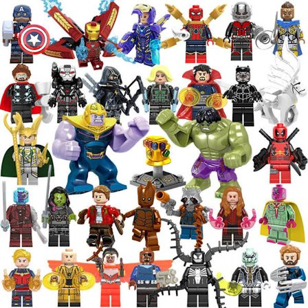 32 dele DC superhelte sæt Avengers Minifigurer Samling Iron Man Loki Thor Thanos byggeklodser klodser dukker legetøj til børn
