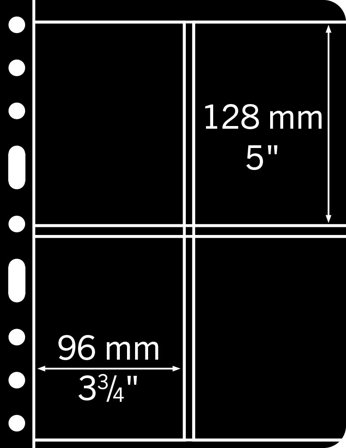VARIO lommer - V2ST 2 striber - Sort - Pakke med 5stk.