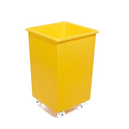 Mobile container truck, 760x460x460 mm, 118 L, yellow