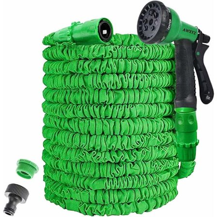 25ft/50ft/80ft/100ft/120ft/150ft Laajeneva Puutarhaletku, Kevyt Taika Puutarhaletku 7-Tilainen Vesisuihku (7,6 m, Vihreä) KLB