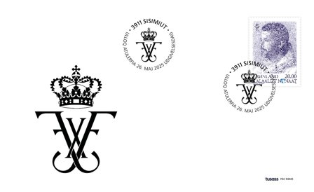 Grønland - Dagligmærke Kong Frederik - Førstedagskuvert