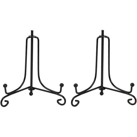 Jern Display Stativ, Sort Jern Staffeli Plade Display Fotoholder Stativ, Viser Billedrammer, Kogebøger