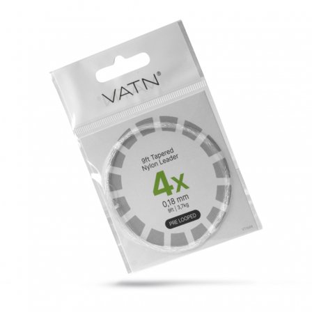 VATN Trout Pre-Looped Tapered Leader 9' - 2X 0,23mm