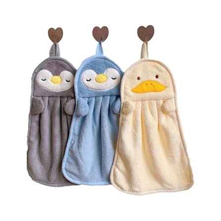 #Håndkle 3 stk. Dyr Barnehåndkle Sett Mikrofiber Absorberende (#