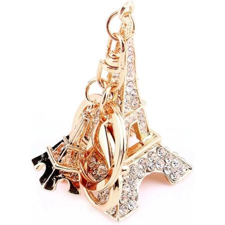 Rhinestone Eiffeltornet Nyckelring, Bling Crystal Eiffeltornet Nyckelc