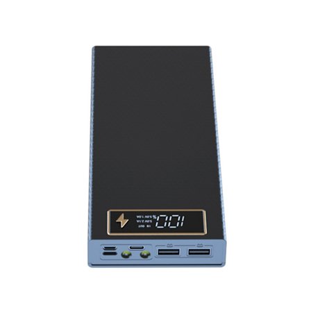 Gör-det-själv Power Bank- case med 22,5 W snabbladdning, 15 W trådlös laddning 8x18650 Batterihållare Box Digital Display Screen