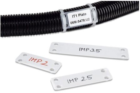 HellermannTyton Merkeplate IT1 for merking av kabelbunter 44x19mm 1stk