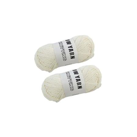 In The Dark Yarns Lysende Garn Håndvævet DIY Håndvævet-i-mørket Garn Hvid White