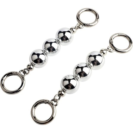 2 st (Silver) Handväska Kedja Rem Pärla Förlängare för Handväska Axelrem