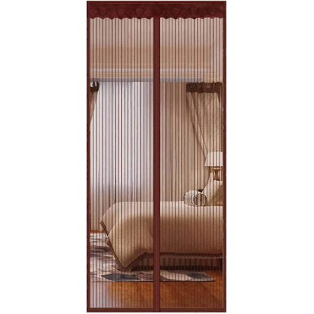 Magnetisk myggenet gardin, holder myg og andre kryb ude. Myggenet magnetiske gardindøre - 80x220cm - kaffe