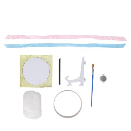 Nyfødt avtrykk ornamentsett dekorativt pulverbånd baby håndavtrykk fotavtrykk minnesmerke sett sølv