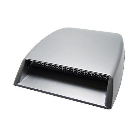 Bil Auto Tag Dekorative Luftstrøm Indtag Hætte Scoop Udluftning Motorhjelm Holdbar Dækning-FARVE:Sølv