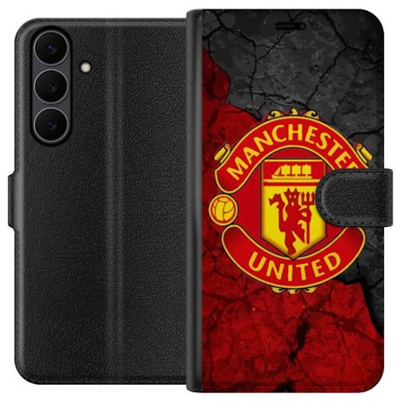 Kompatibel Tegnebogsetui til Samsung Galaxy S25 FE Manchester United fodboldklub England Premier League traditionsrig klub med stærk rivalisering, ide