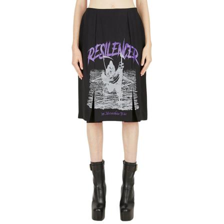 Raf Simons Resilencer Pleated Nederdel Sort, Dame