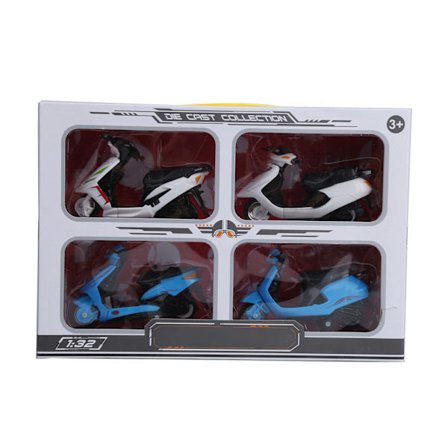 4 kpl 1:32 Alloy Motorcycle Model Lelu Lasten Simulaatio Moottoripyörä Koristelu Lapsi Lahja 4 kpl / sarja