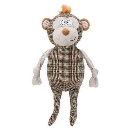 Apa med ljud, tyg, 32 cm Leksak för hunden