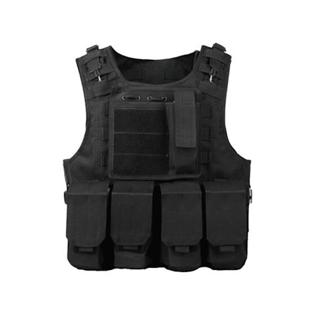 Taktisk Airsoft Paintball Väst, Justerbar Storlek Taktisk Väst med Multi-alternativ Väska, Modulär Taktisk Väst med MOLLE & VELCRO System