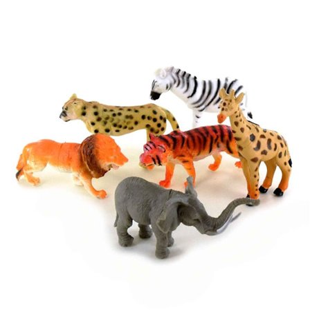 Robetoy Leksaker 41482 Wild Safari Animals Set 6-pack 10cm
