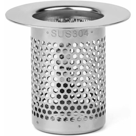 Badekar afløbsfilter, 5cm rustfrit brusebadshårfilter - køkkenvaskprop, afløbsfilternet - til badeværelse, balkon