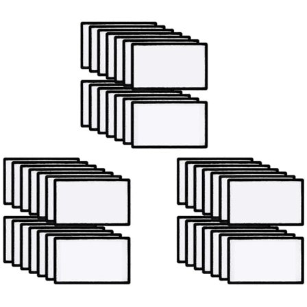 56 st Sublimeringsmärken Tomma Tyglappar Stryk Rektangulära Tomma Märken Tyglagningslappar för