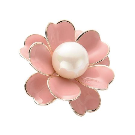 Dame Blomst Perle Emali Brosche Pins Til Damer Smykker Pink
