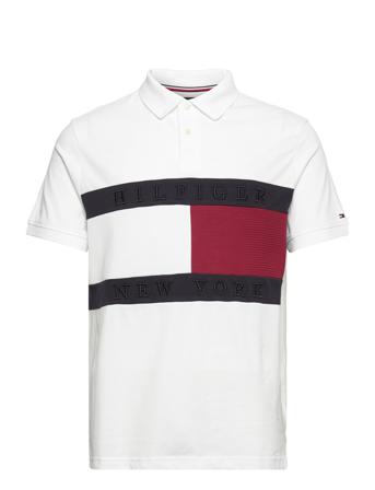 Hilfiger Structure Flag Reg Polo Polos Short-sleeved Multi/mønstret Tommy Hilfiger